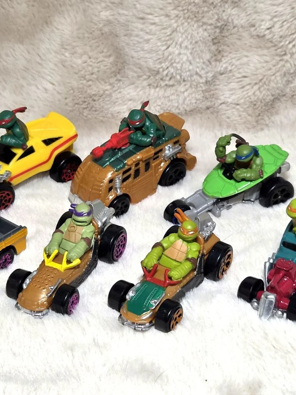 Lot of 7 Teenage Mutant Ninja Turtles T-Machines Diecast Cars 2014/2015 TMNT #C6